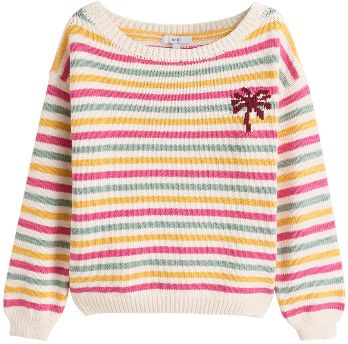 Next - Dames - Off-shoulder trui van katoen - Roze