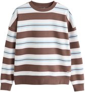Next - Dames - Gestreepte sweater met ronde hals - Bruin