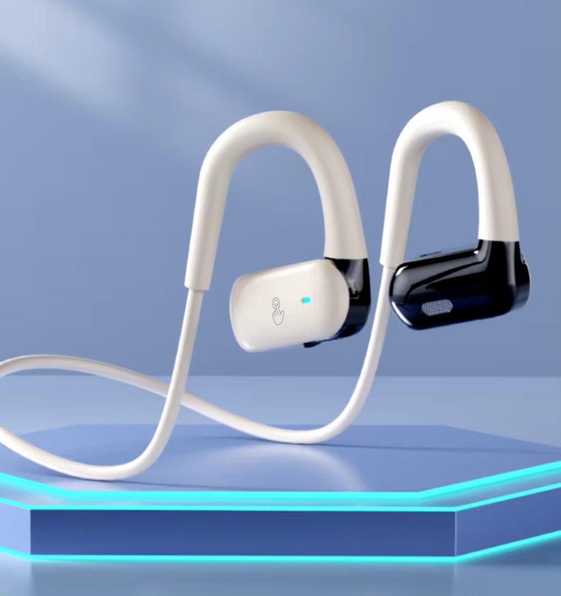 Draadloze on-ear Oortjes - met oplaadcase - Bluetooth Oortjes - Geschikt voor Apple en Android - Touch Control Open Oor waterdichte oortelefoon Oortjes