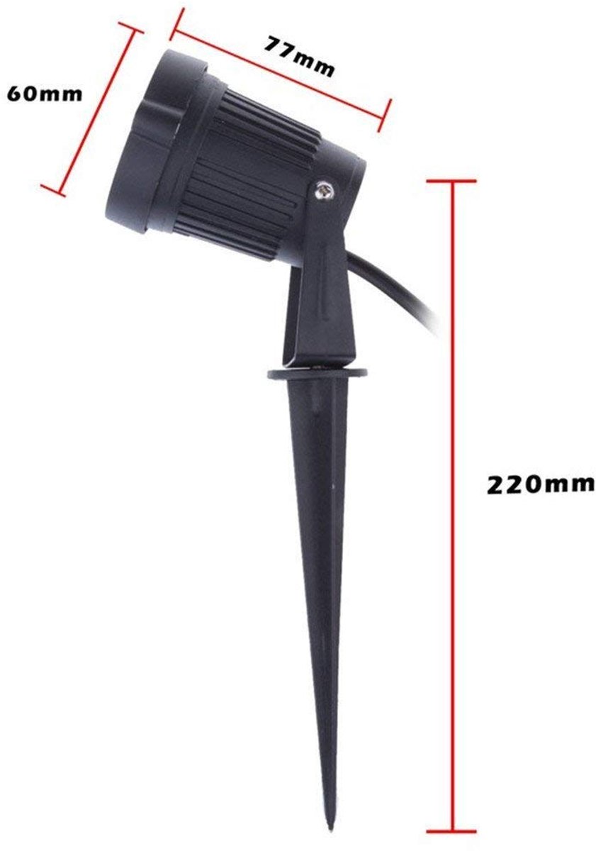 SnelShoppen - Set van 2 Waterdichte LED-tuinspotlights 5W 220V IP65 met Grondpin voor Tuin, Patio en Padverlichting