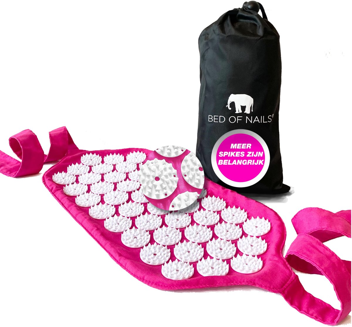 SnelShoppen - Bed of Nails Origineel Acupressuur Riem met 1,848 Mini Massage Spikes voor Rug Pijn Verlichting, Wellness Cadeaus voor Vrouwen en Mannen