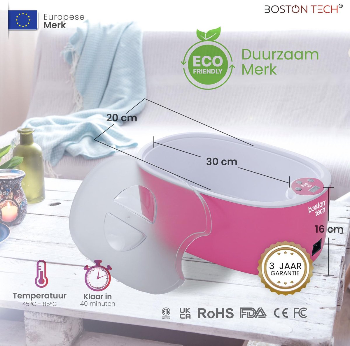 SnelShoppen - Paraffine Badverwarmer voor Handen en Voeten - Snelle Verwarming - 5 Liter - Roze - Ideaal voor Thermotherapie, Spierpijn, Artritis en A