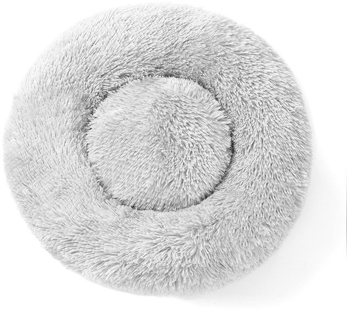 Oneay Kattenmand 40 cm – Zacht Rond Donut Kattenbed voor Binnen – Warm en Comfortabel Kattenkussen voor Katten, Kittens en Konijnen tot 5 kg - Lichtgrijs