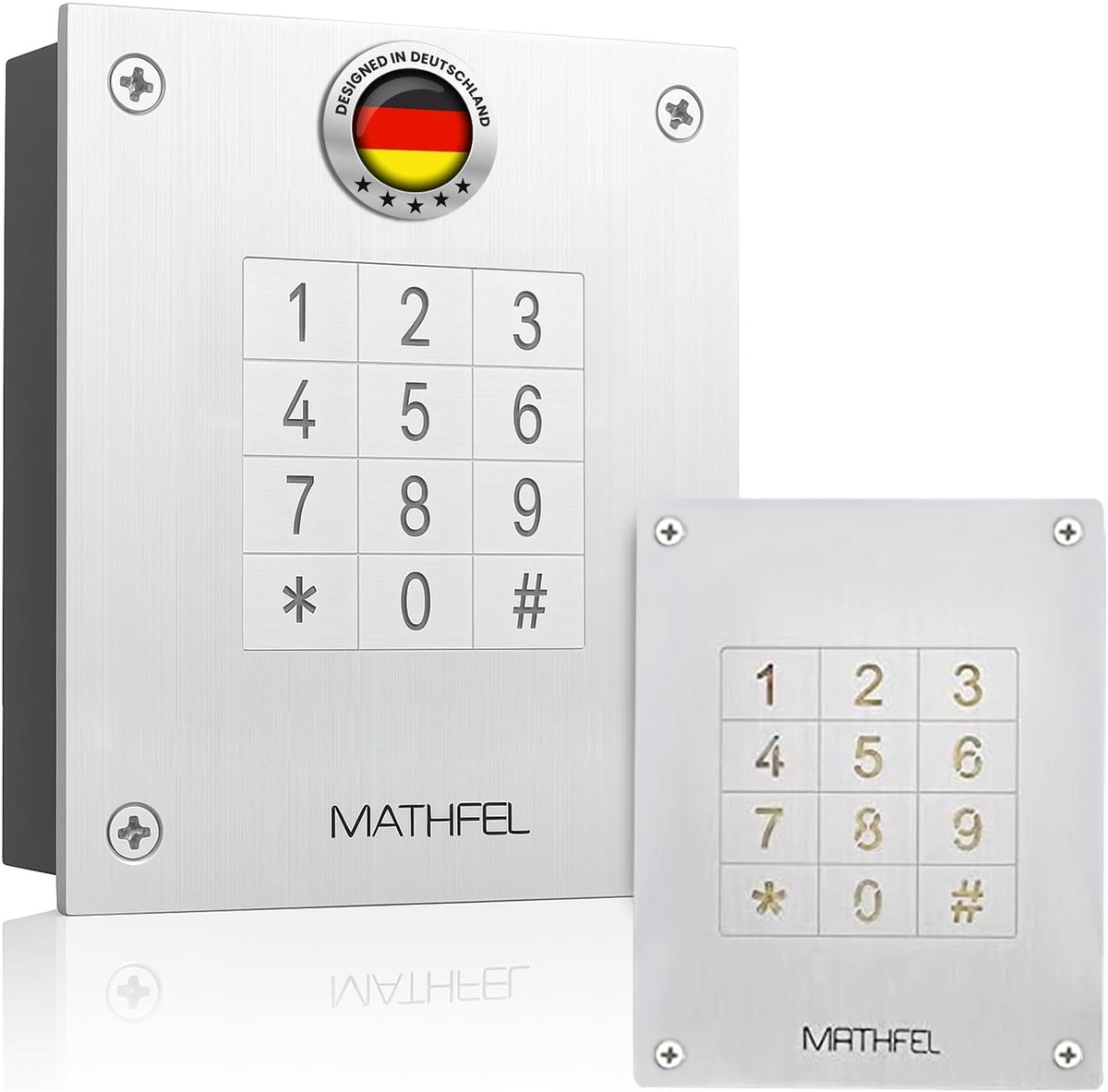 SnelShoppen - MATHFEL Elektronisch Deurslot met Code van Aluminium - Weerbestendig Codeslot IP66 voor Voordeur, Garagedeur & Zidingangen - Robuust en