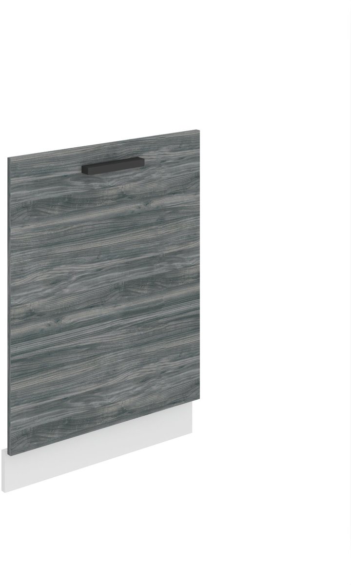 BELINI Voorpaneel Vaatwasser PZ 60 cm met Handgreep en Plint - Glamour Wood