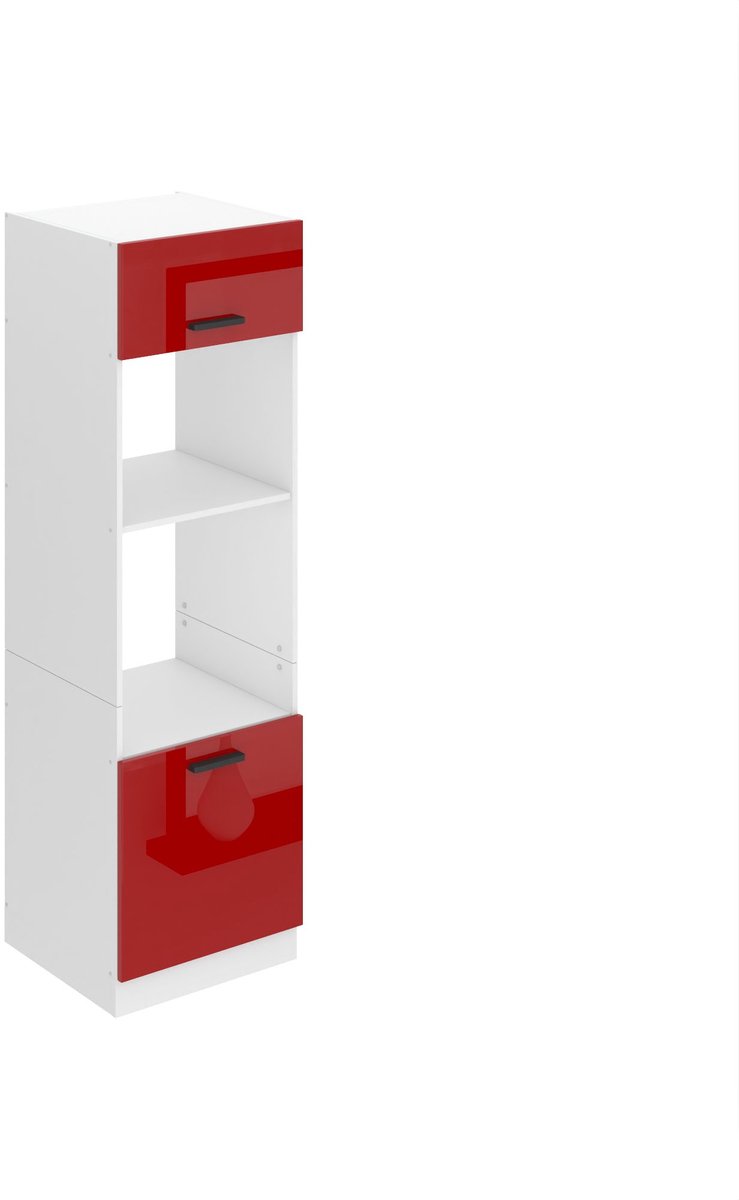 BELINI Magnetronkast SSP 60x204 cm met 2 Deuren en 2 Planken - Rood Hoogglans