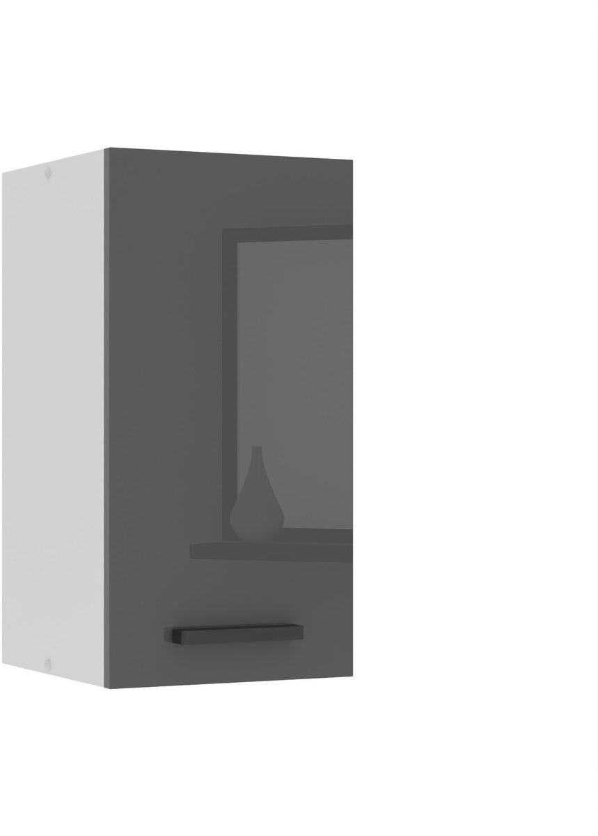 BELINI Hangkast SG 30 cm met 1 Deur - Zilver Hoogglans