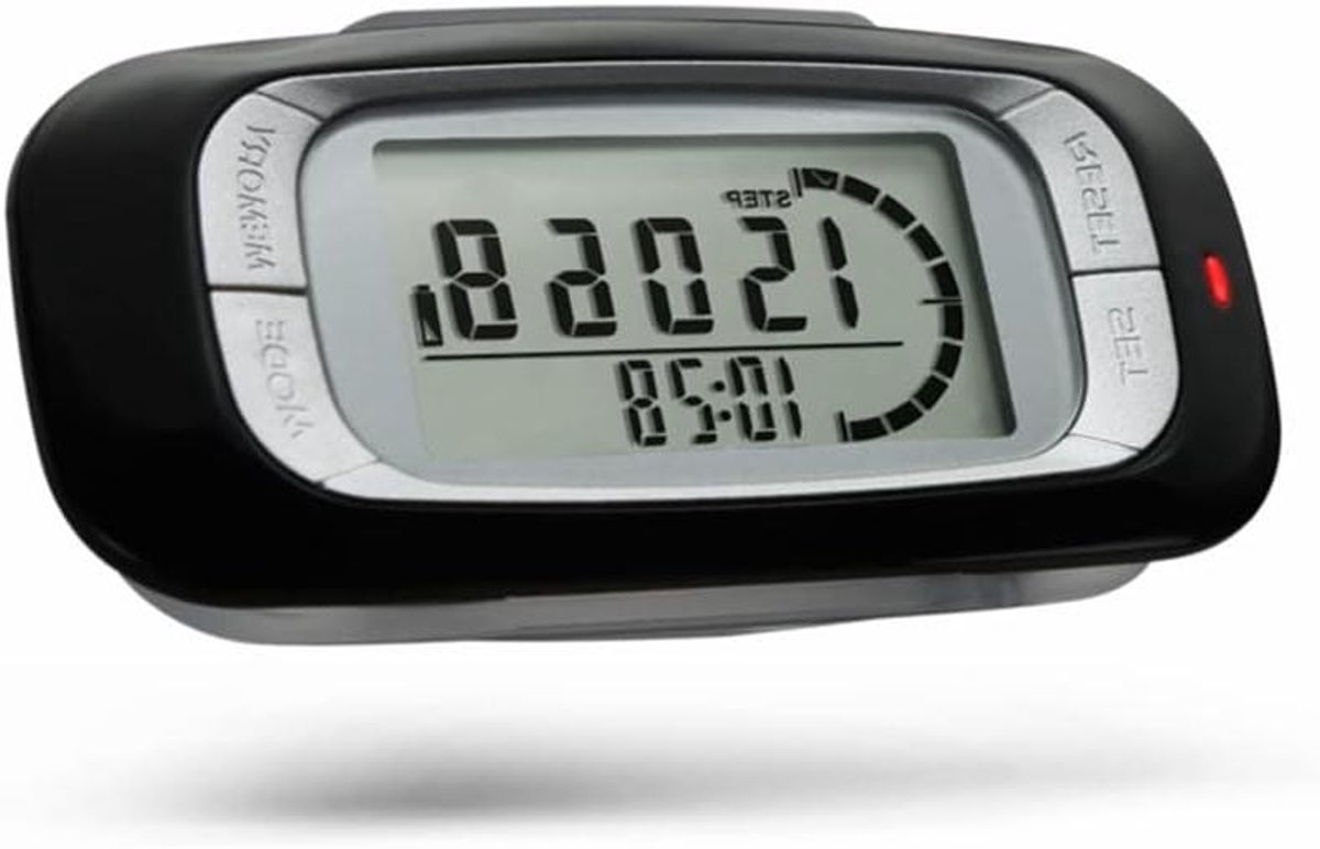 3D Stappenteller - Activiteit Tracker - Fitness Doelen - 3-Assige Sensor - 7.5 x 3.9 cm - Zwart