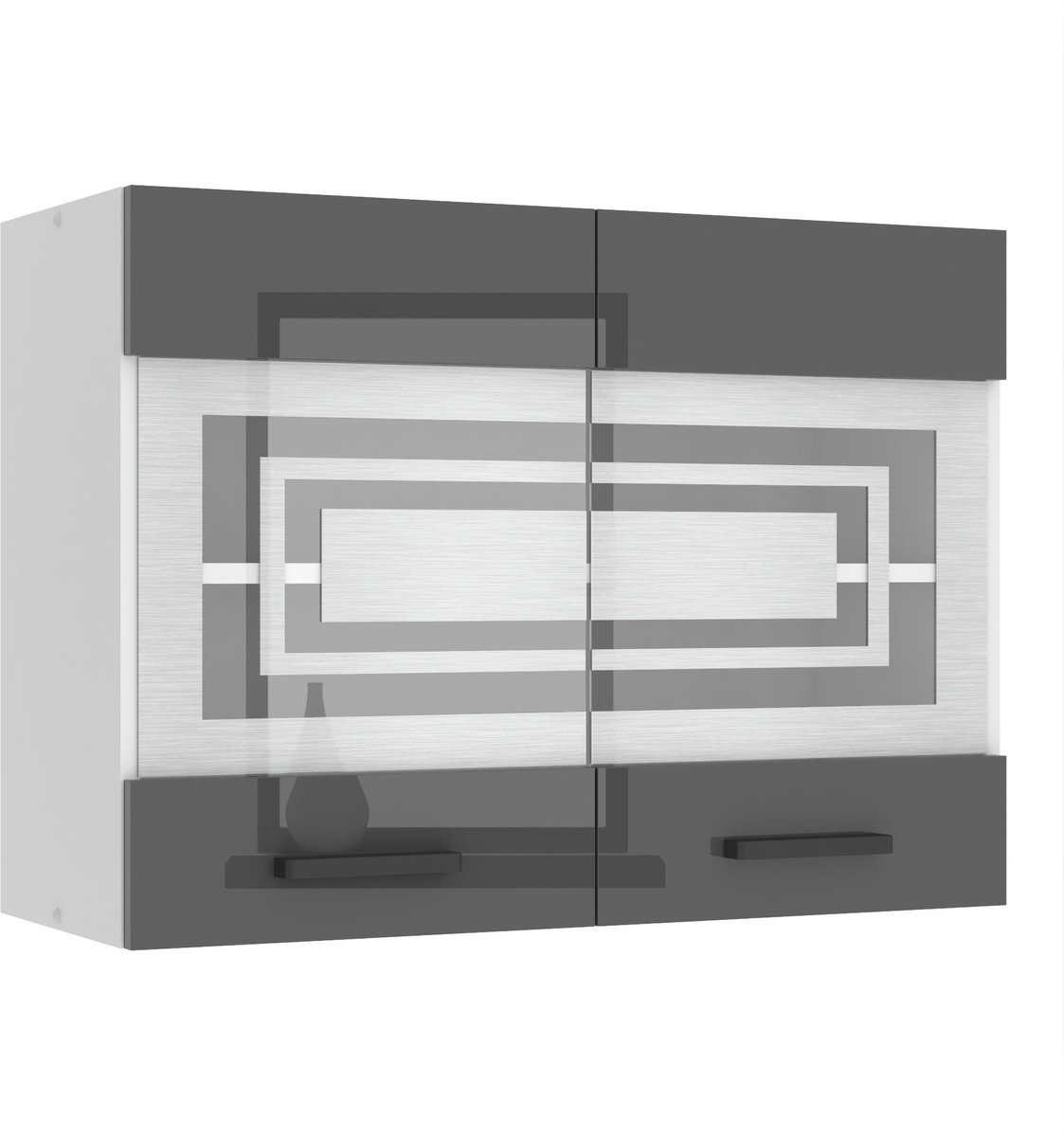 BELINI Hangkast SGW 80 cm met 2 Deuren - Zilver Hoogglans