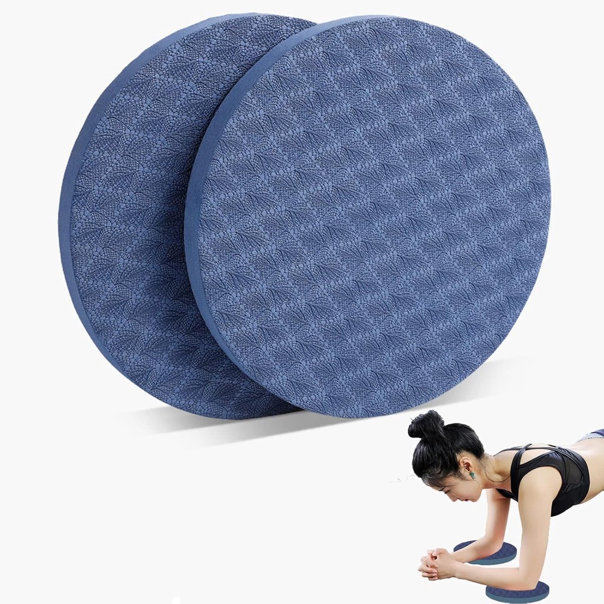 Dikke Ronde Yoga Kussens voor Knieën - Antislip Yoga Mat voor Ondersteuning van Knieën, Polsen en Ellebogen tijdens Yoga en Reizen