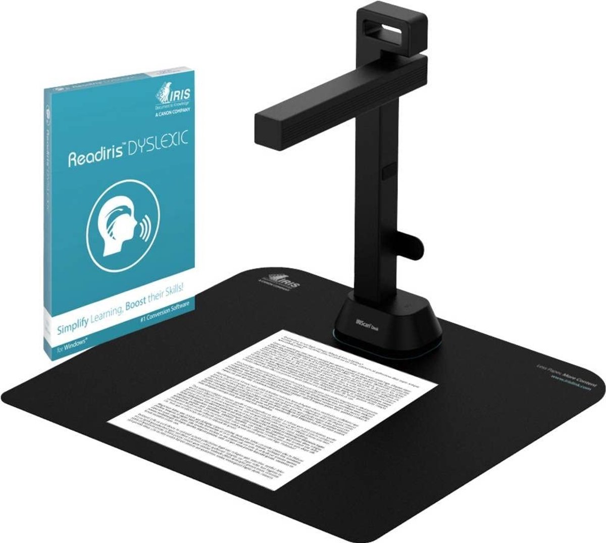 SnelShoppen - IRIS can Desk 6 Pro Dyslexic A3 Video Scanner, Document Scannen naar Tekst, Spraak, PDF, Word, JPG, USB Videocamera voor Windows