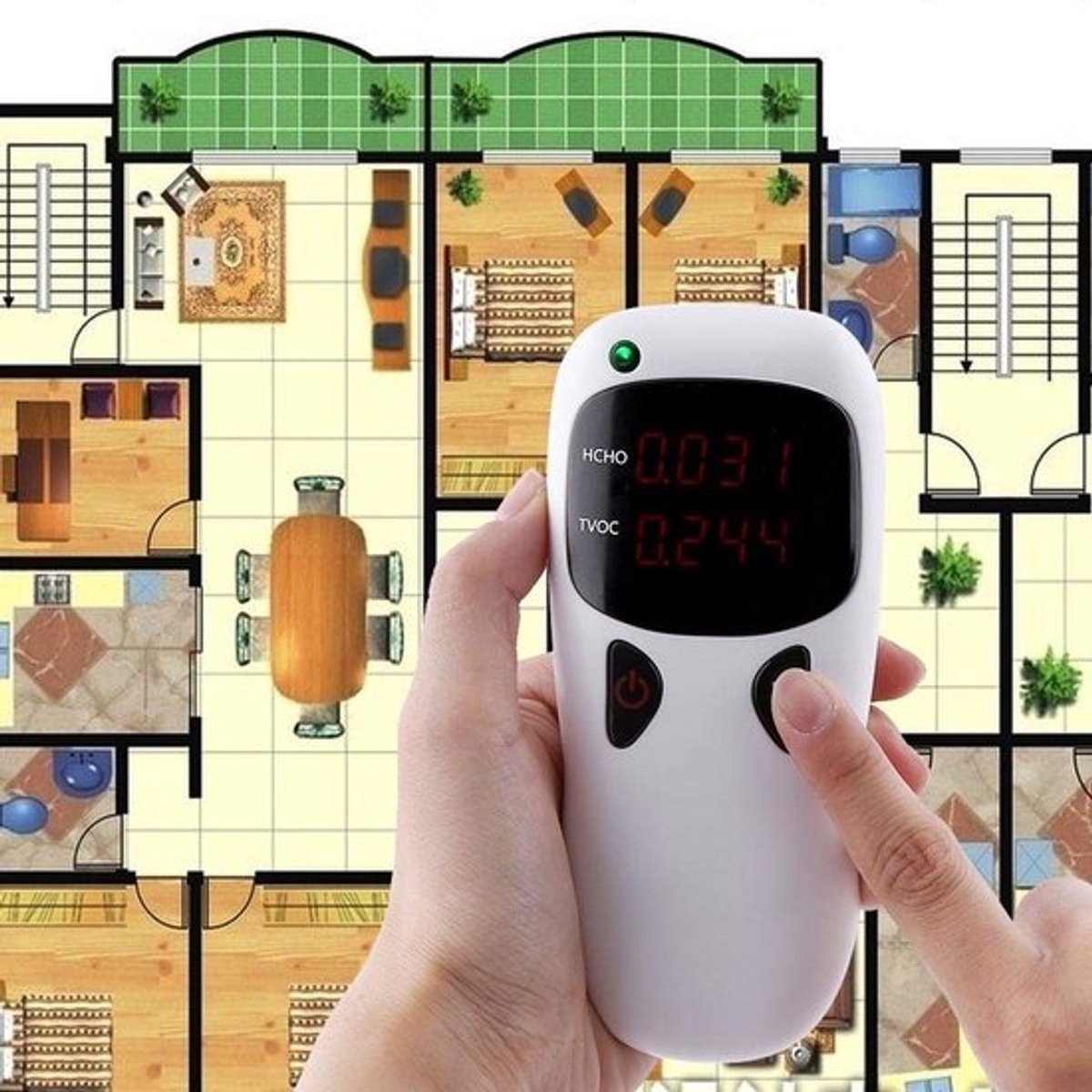 Digitale formaldehyde-meter - detector - compact en