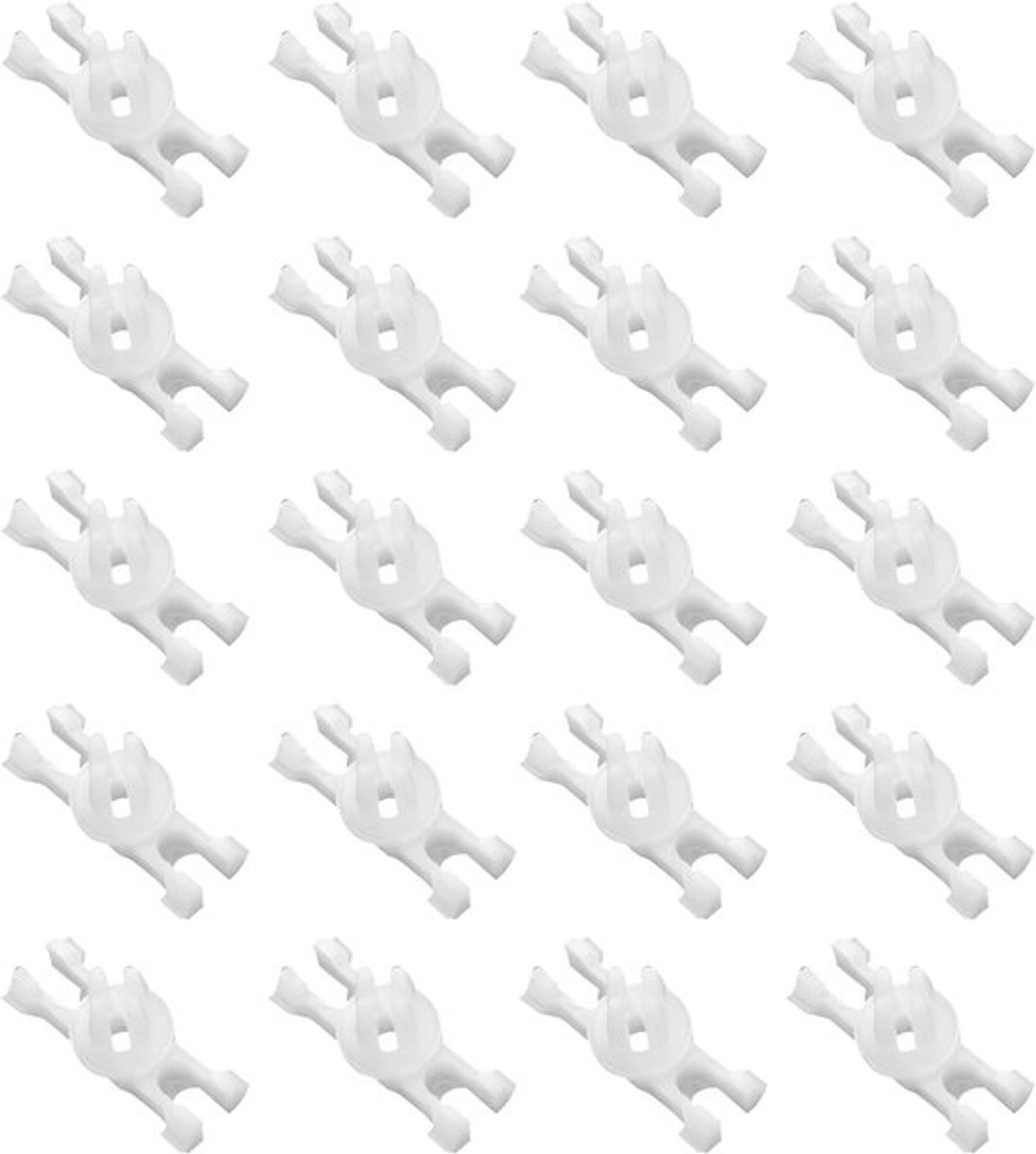 Bevestigingsclips 20 stuks - Kunststof - Universeel - Robuust - Duurzaam - Corrosiebestendig - Afmetingen 8 x 11,8 x 16 mm - Autodeurbekledingclips