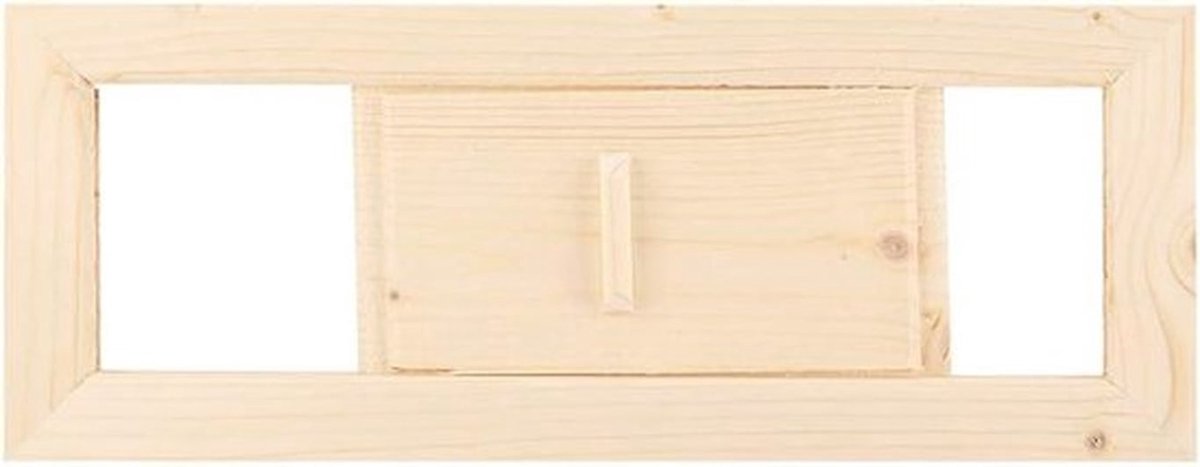 Houten Rechthoekig Ventilatierooster voor Stoomruimte en Sauna - Ventilatie Accessoire van Hout - Luchtstroom Regelaar voor Optimale Ventilatie.