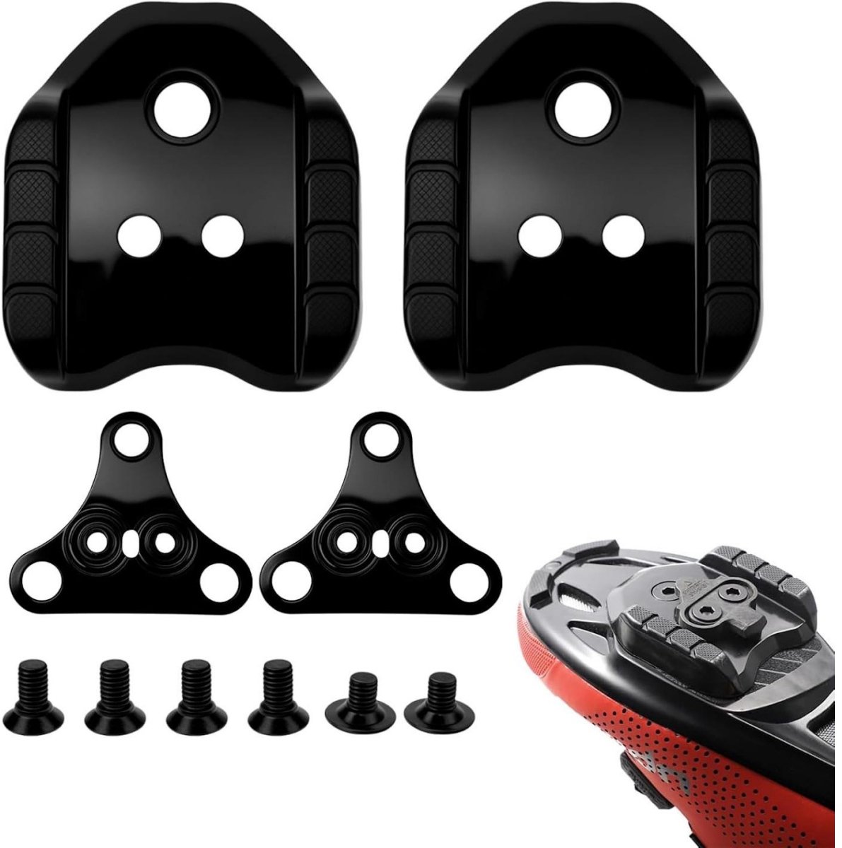 GELLDG Geschikt voor Shimano SPD-schoenplaatadapter SM-SH41 – SPD-schoenplaatjes – Schoenplaatjes geschikt voor racefiets- en MTB-pedalen – Adapter/converter geschikt voor 3-gaatsbevestiging