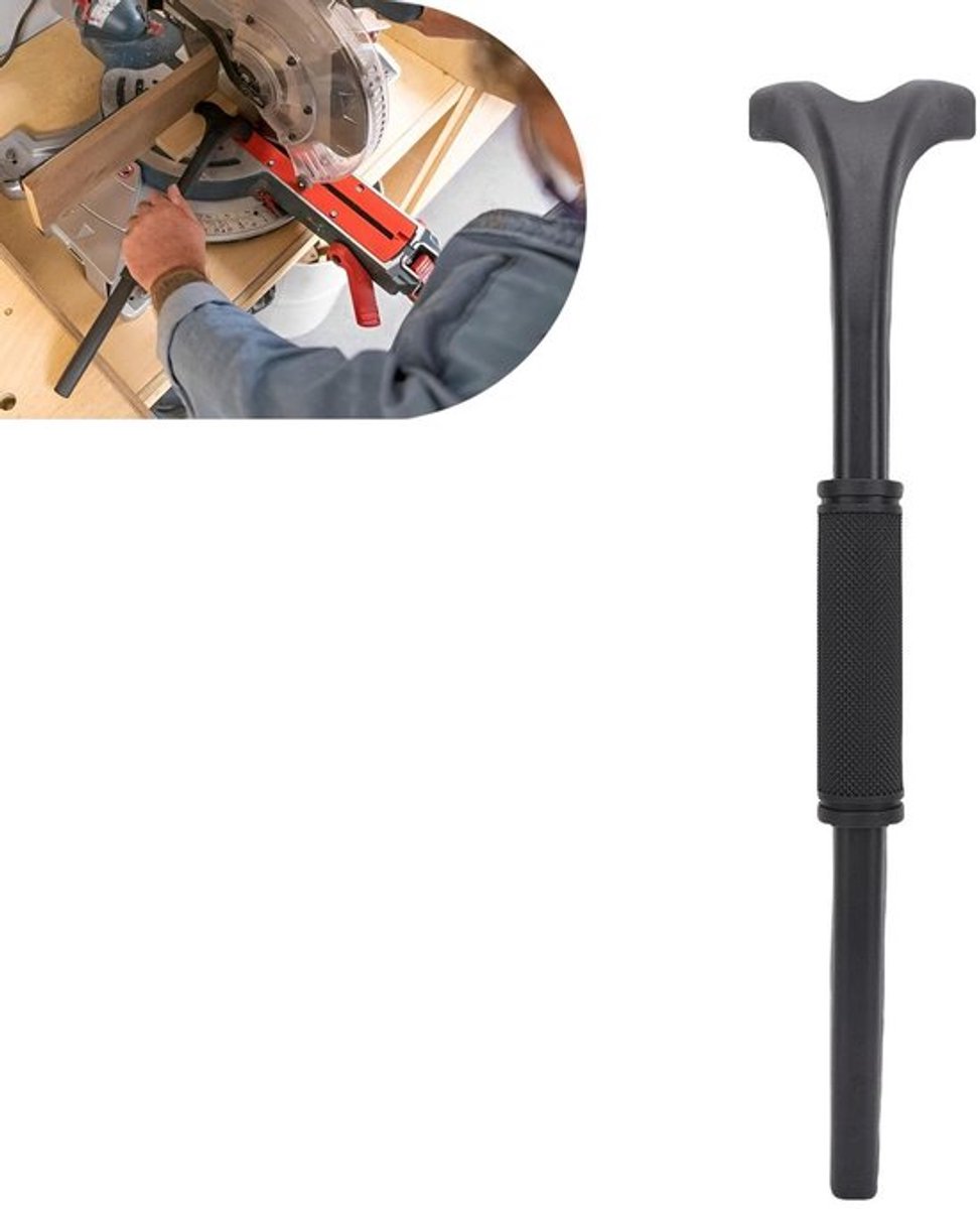 Duwstick Houten Ergonomische Handgreep - Verstekzaag - Mitre Saw - Verbeterde Rubber Voeten - Gevorkt Ontwerp - Veilig Houtbewerking - Zaaghouder
