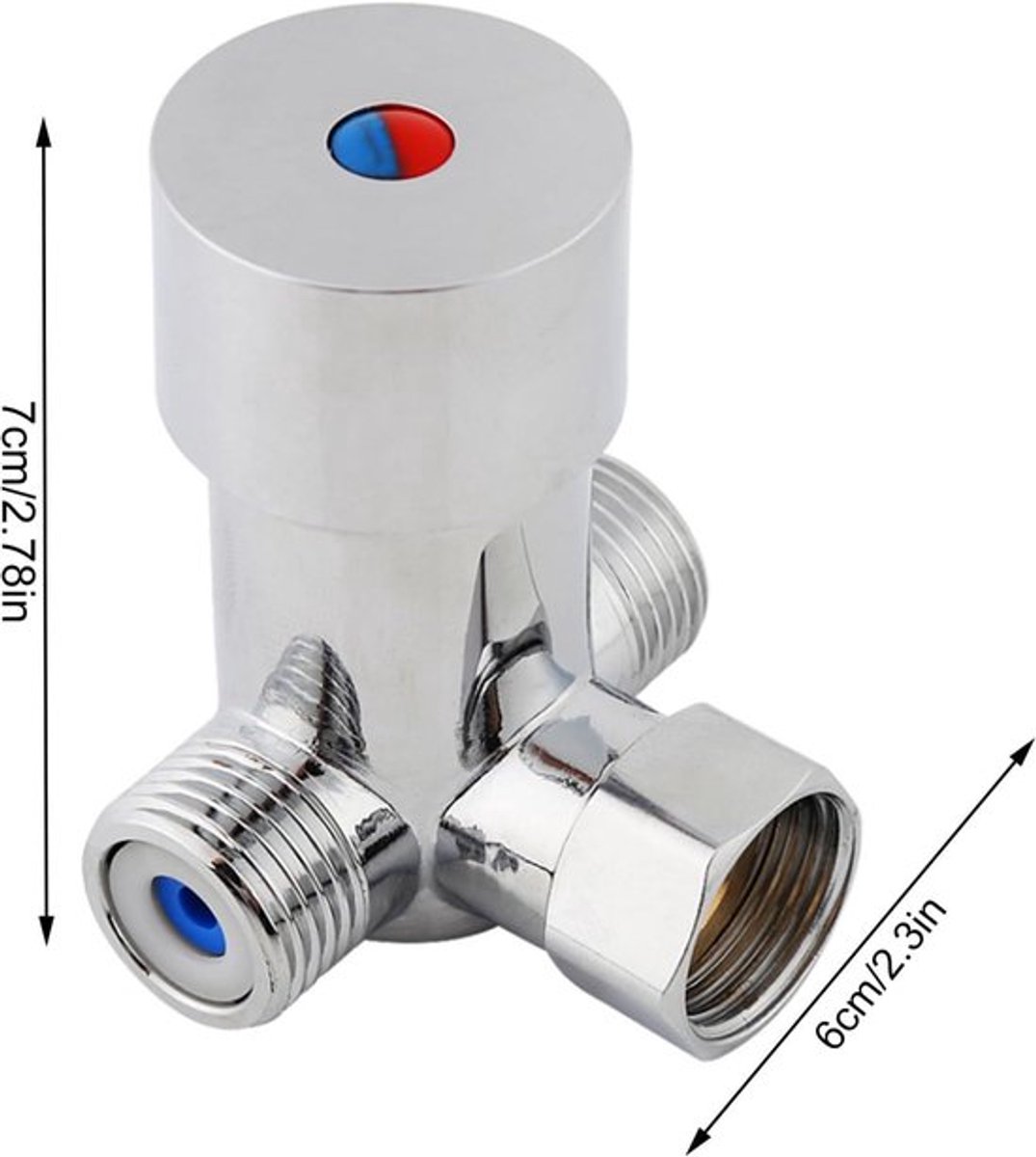 Thermostatisch ventiel voor koud en warm water - Automatische kraanregeling met messing G1/2 ventiel