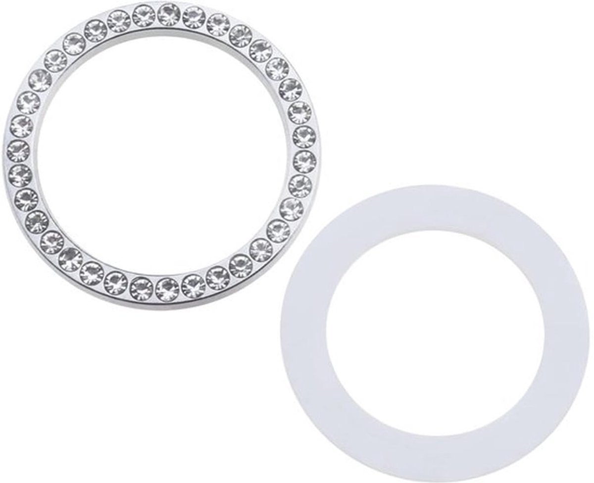 Startringen Set van 2 - Strass/Rhinestone - Auto Interieurdecoratie - Startknop/Ring - Eenvoudig te installeren - Universele maat - Startknopring