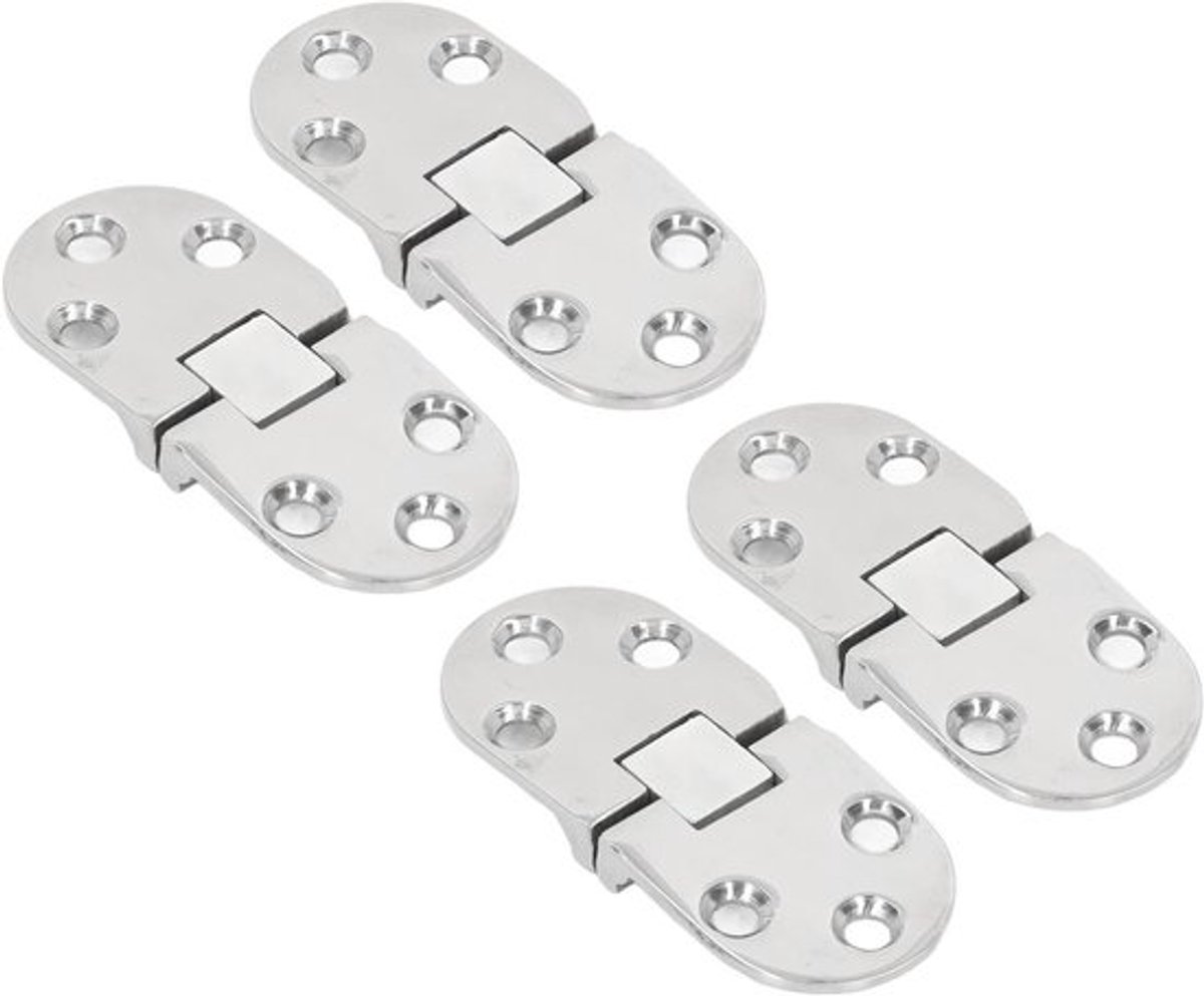 Flap Scharnieren 4 Stuks - 66 x 30 mm - 316 Roestvrij Staal - Zelfdragend - Voor Deur/Kast/Meubels - Draagvermogen tot 10 kg - Deurscharnier