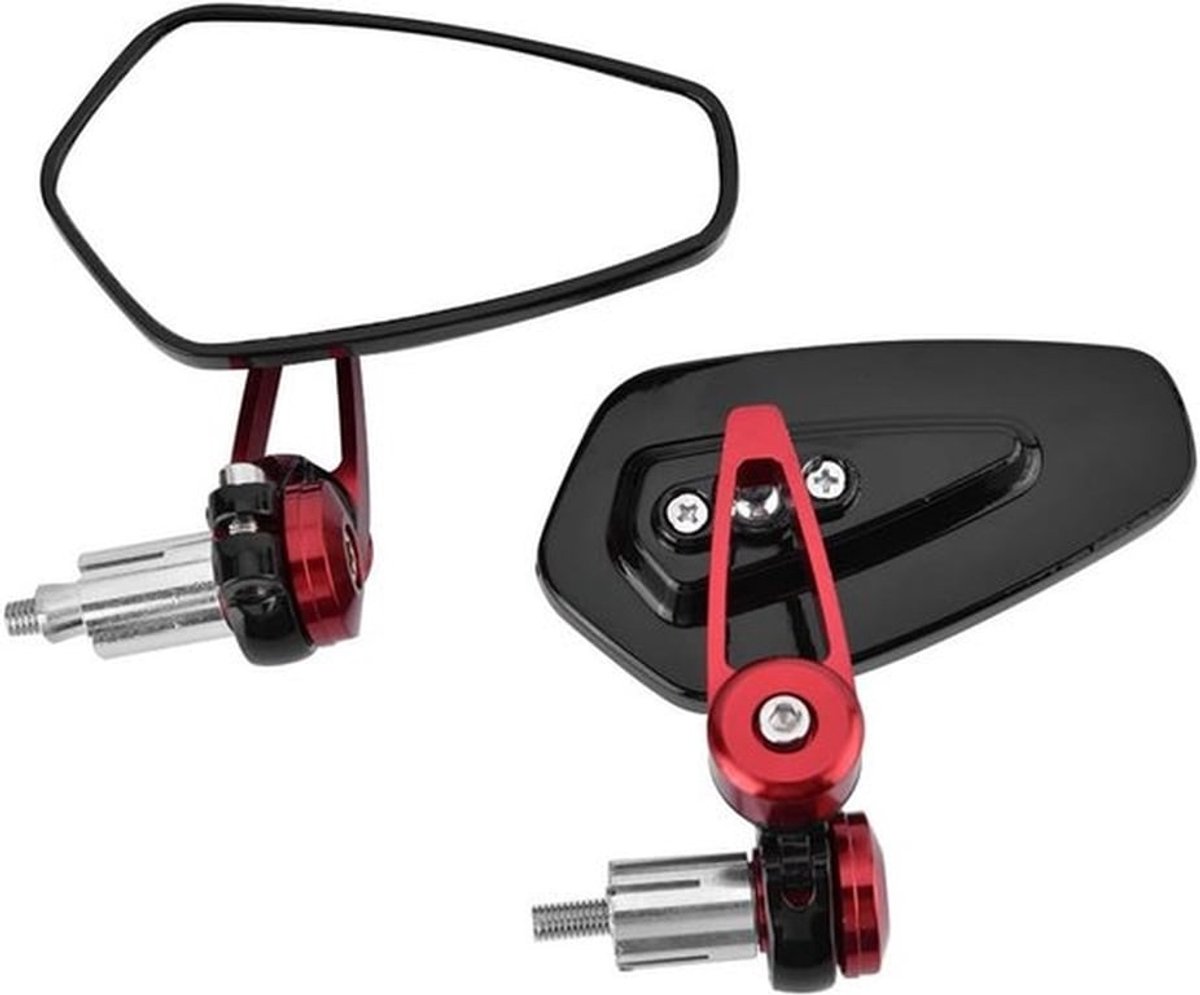 Verstelbare 360 Graden Hoek Spiegel voor Motorfietsen - Universele 7/8 Inch Aluminium Spiegels, 2 Stuks, Brede Kijkhoek