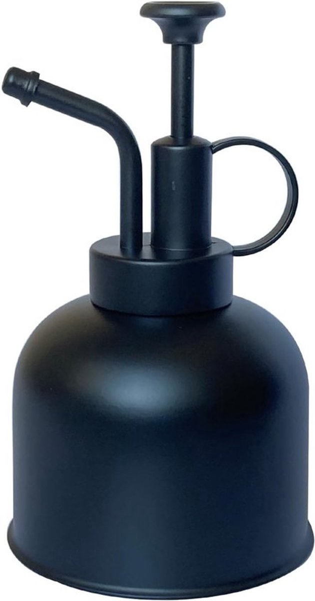 Compacte Plantenspuit van RVS, Waterkan voor Binnenplanten, Moderne Tuinaccessoires voor Verzorging en Besproeien (Matte Zwart, 0.3L)