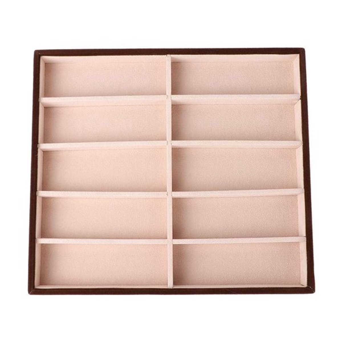 Bril Display Box Hoogwaardig MDF - Brillenkoker Hard Case - Brillenorganizer - Zonnebril Doos - 10 Vakken - 36 x 32 x 3,7 cm