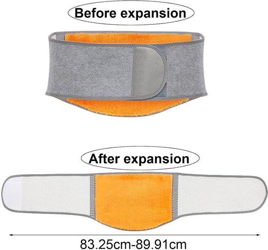Warmteband voor de Rug en Nieren, Plush Lumbale Ondersteuning, Unisex Verwarmingsband voor Wintergebruik, Maat L — afbeelding 5