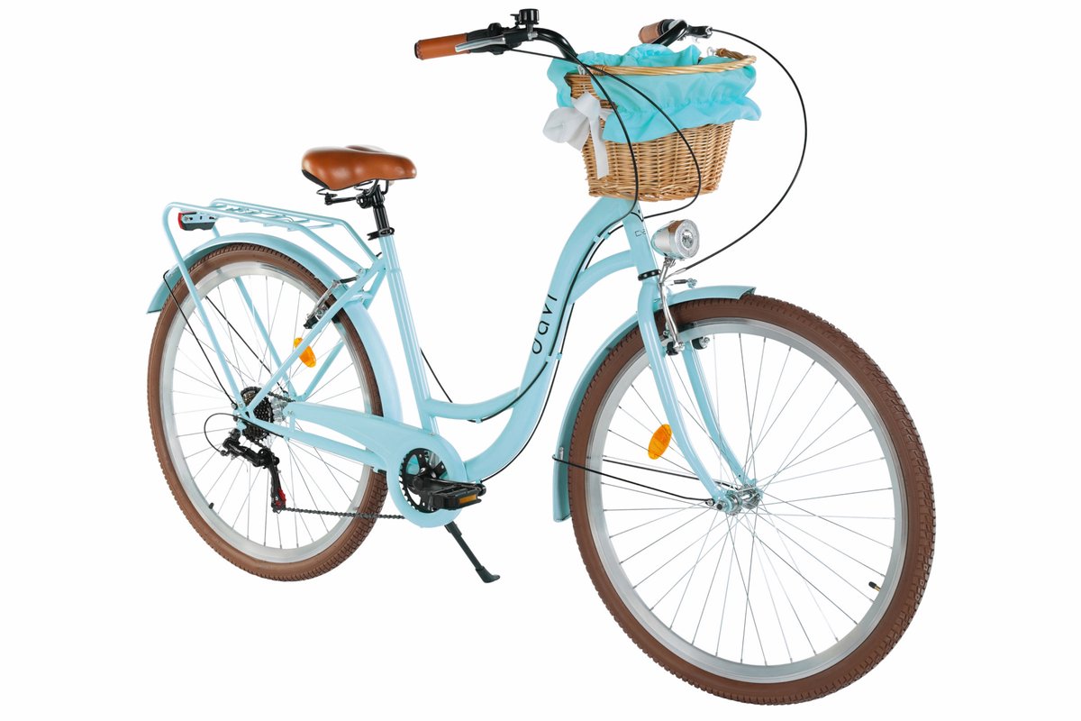 Davi Emma – Stadsfiets – 28 inch – 7 versnellingen – Shimano – V-brake – Lage instap – Blauw/Bruin