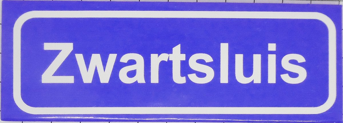 Souv© - koelkast magneet - plaatsnaam bord - kombord - souvenir - koelkastmagneetje - relatiegeschenk Zwartsluis