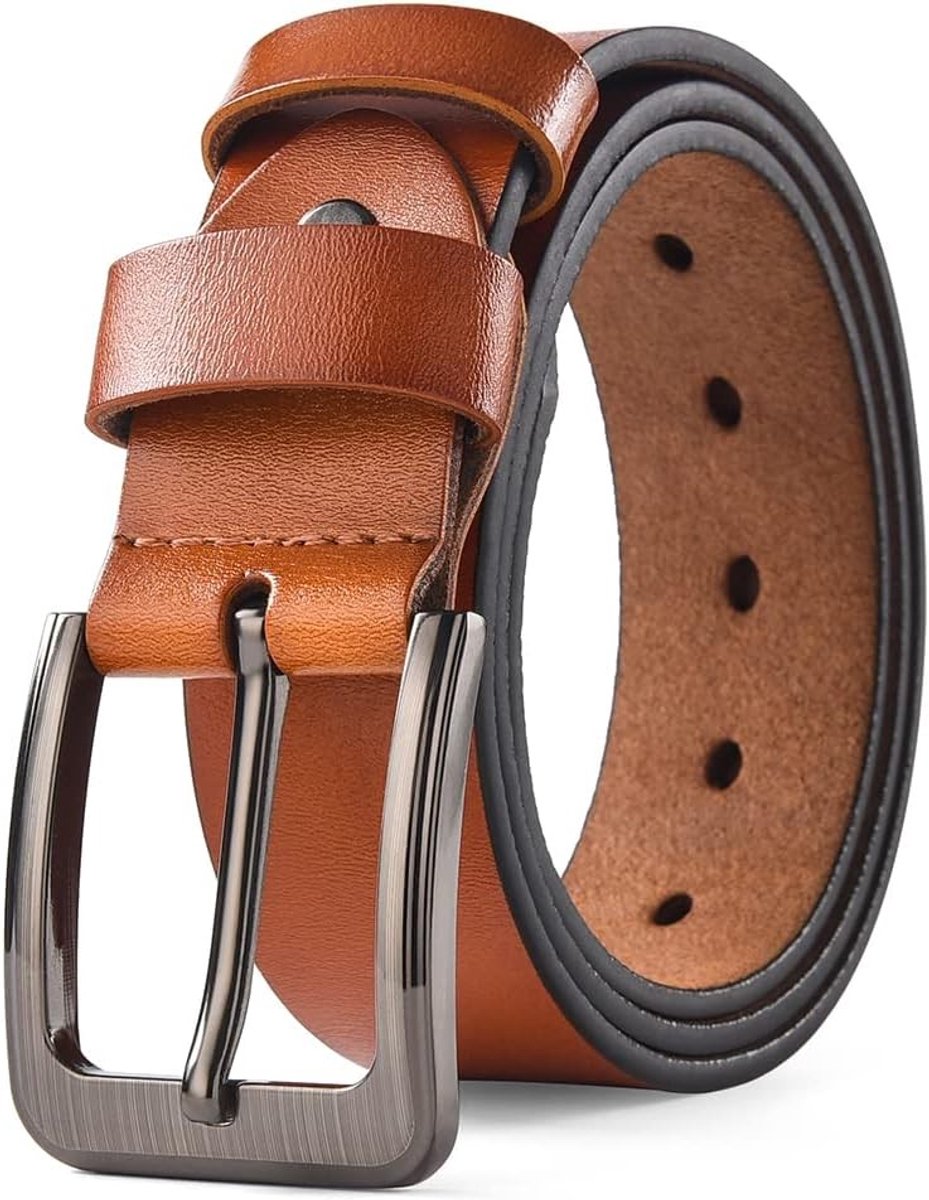 Heren Leren Ceintuur, Klassieke Accessoire voor Jeans, 38 mm Breed, Verstelbaar voor Diverse Maten, Duurzaam Volnerf Leer, Mode voor Mannen