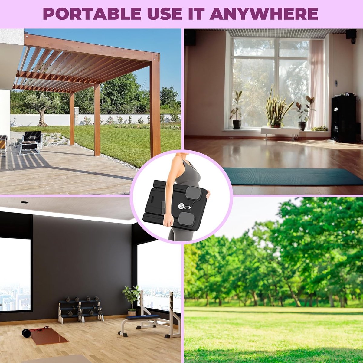 Wan Pilates Trainer Opvouwbaar Ab Trainer Paars - afbeelding 3