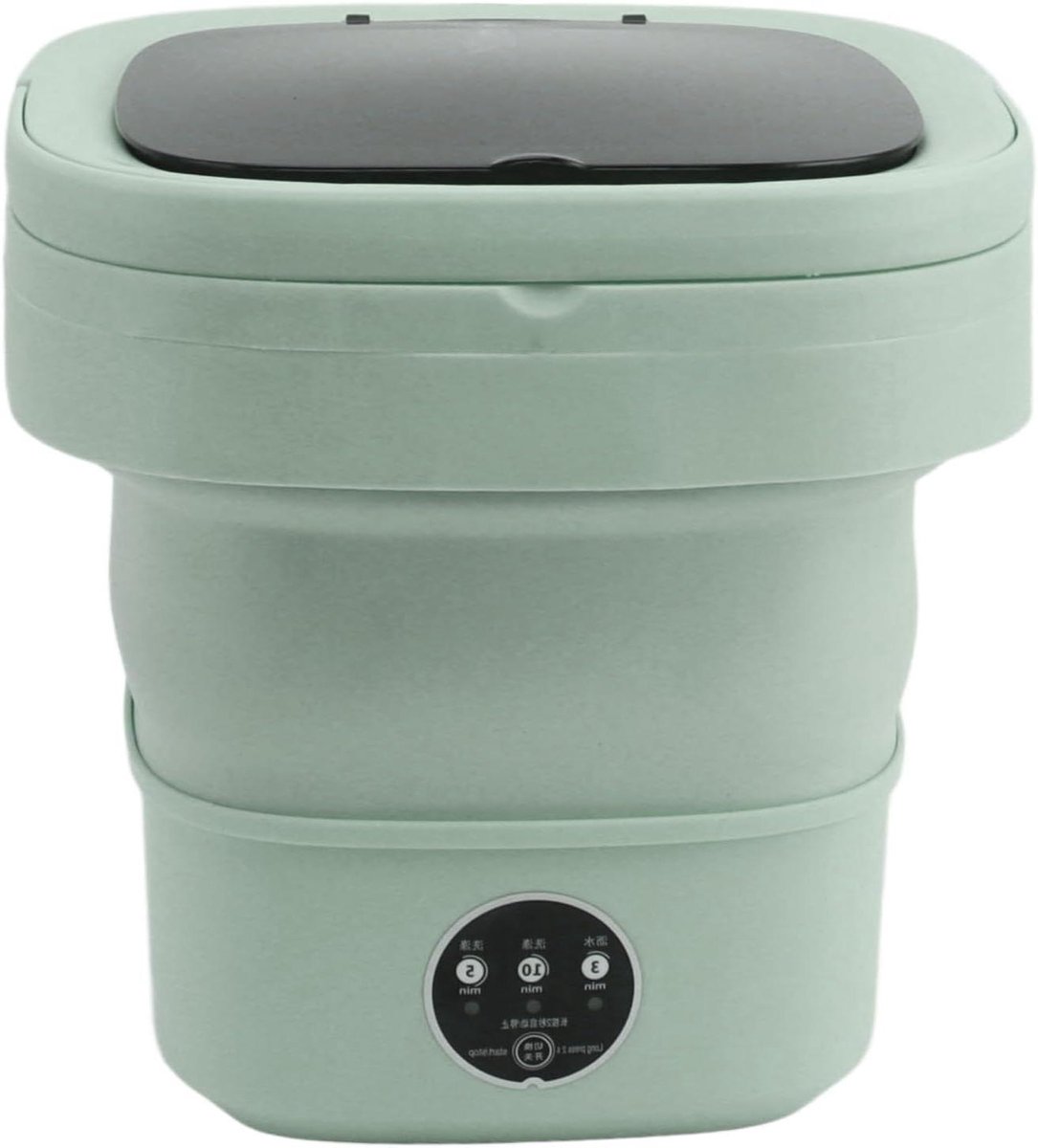 Opvouwbare Wasmachine Draagbare Washer Reizen en Camping Ingebouwde Dehydrator Grote Capaciteit Groen