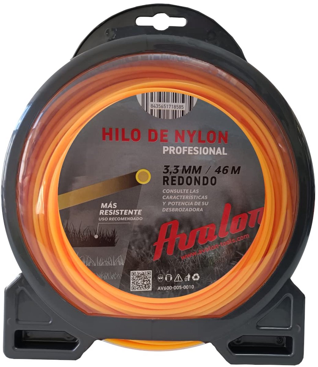 SnelShoppen - Universele Ronde Nylon Draad voor Bosmaaier en Grasmaaier - 3,3 mm x 46 m - Ideaal voor Tuinonderhoud en Gras Trimwerk