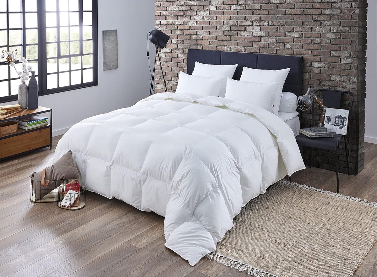 SnelShoppen - DODO Natuurlijk dekbed perkal warm katoen 220 x 240 cm voor tweepersoonsbed | Helsinki dekbed | Ultra opblaasbaar en temperatuurregulere
