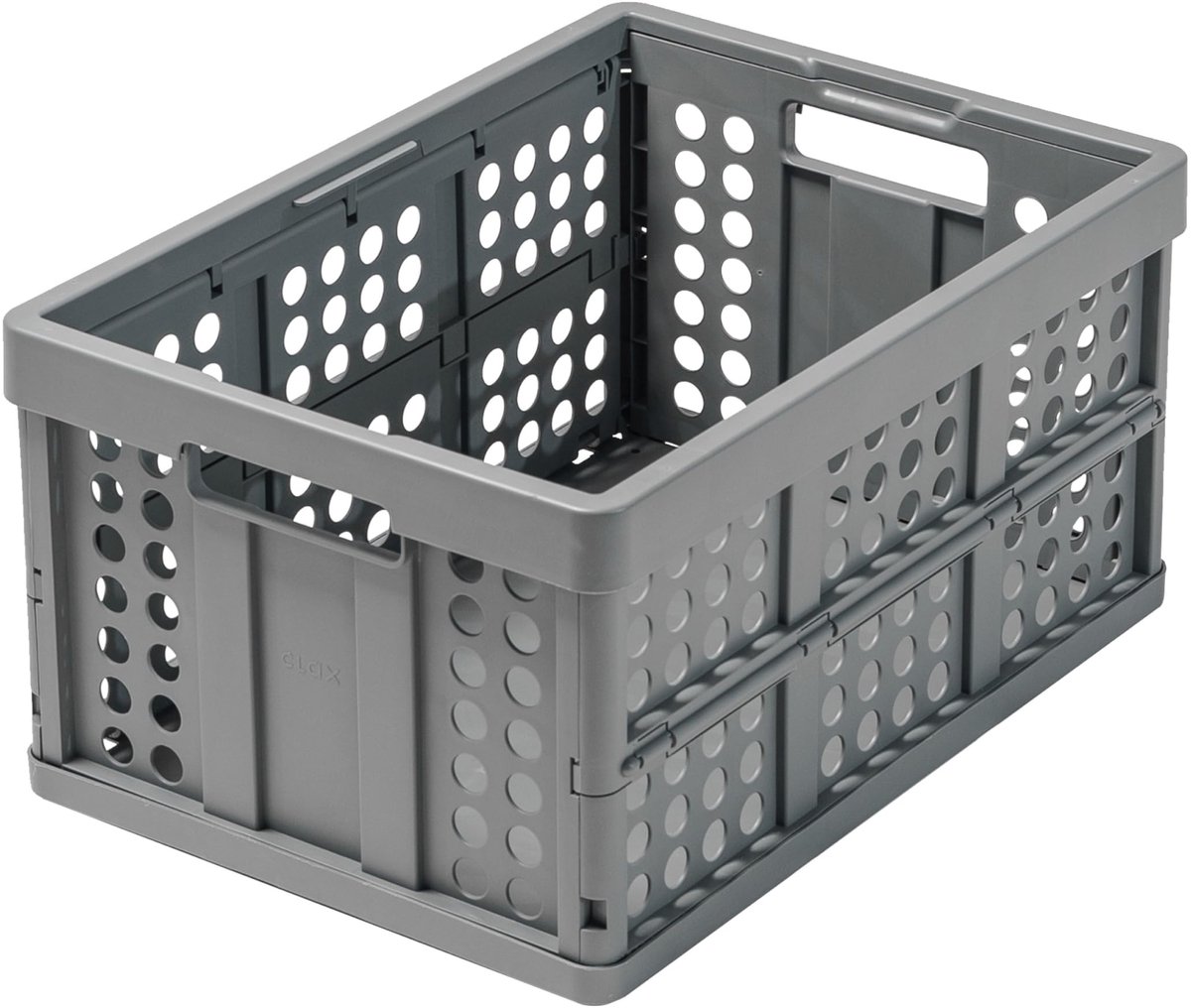 SnelShoppen - CLAX Vouwbare Trolley Box, Opvouwbaar, Ruim, Handig voor Camping, Tuin, Keuken, Feest, Stevige Materialen, Multifunctioneel, Grijs