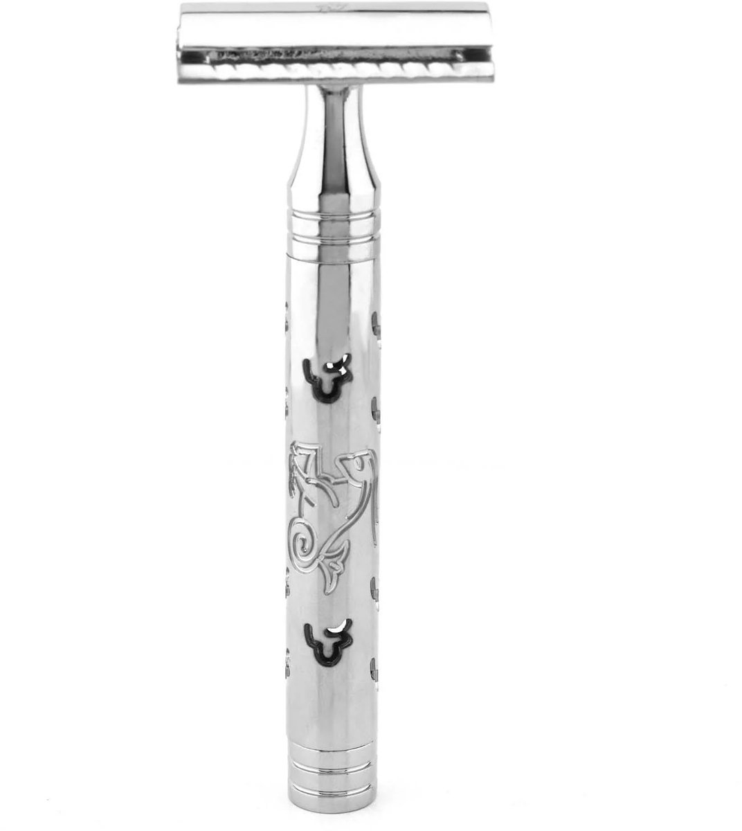 JAG Shaving Safety Razor RVS – Double Edge Scheermes met Capricorn Sterrenbeeld Gravure – Herbruikbaar Klassiek Scheermes voor Mannen & Vrouwen