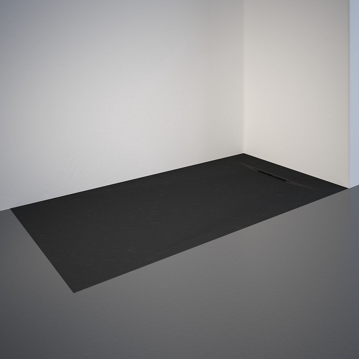 Receveur De Douche Extra Plat-schulte-anthracite-80x160x3,2cm-effet Pierre-ultra Léger-antidérapant