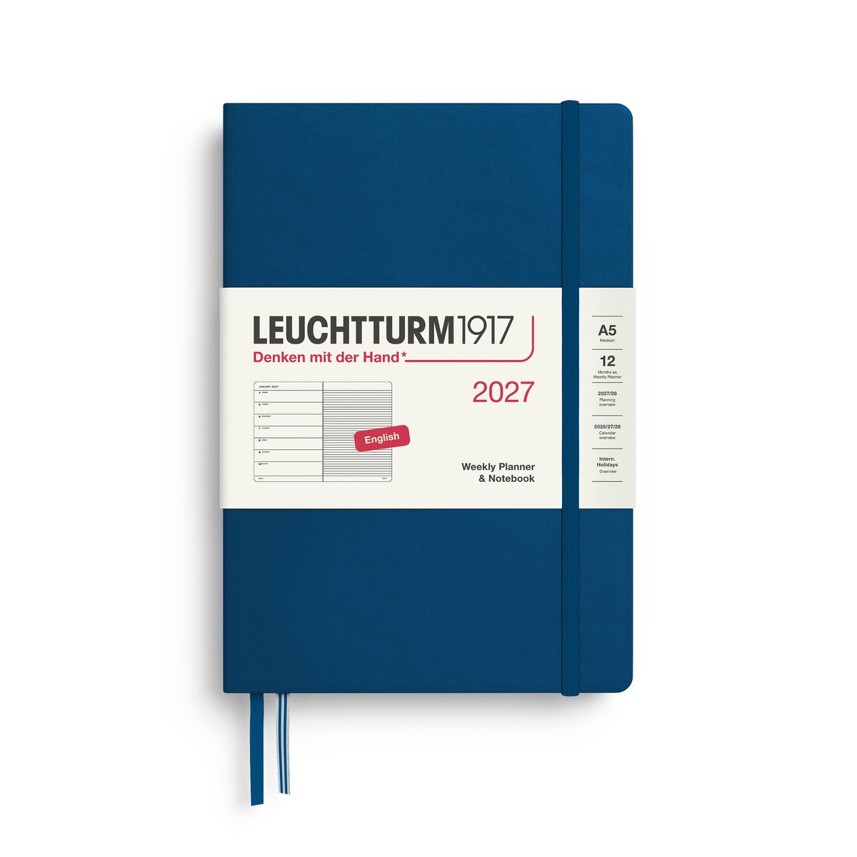 Leuchtturm1917 - 2027 Weekly Planner & Notebook - Medium - indigo - hardcover