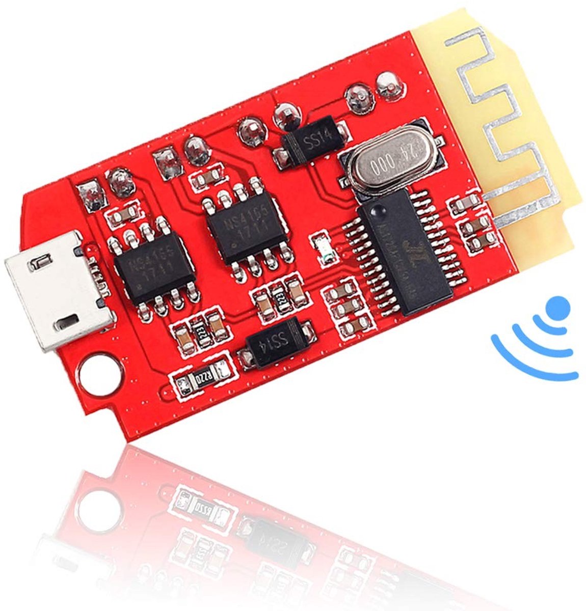 Bluetooth ontvanger 5.0 stereo audio versterker 2x5W mini power amp module voor draadloze luidsprekers en DIY audio projecten