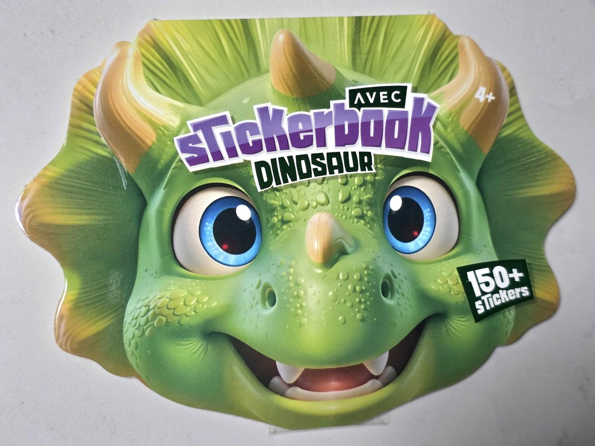 Avec stickerboek dinosaur - triceratops - dinosaurus - 150+ stickers - pocket sticker boekje dino's dinosaurussen