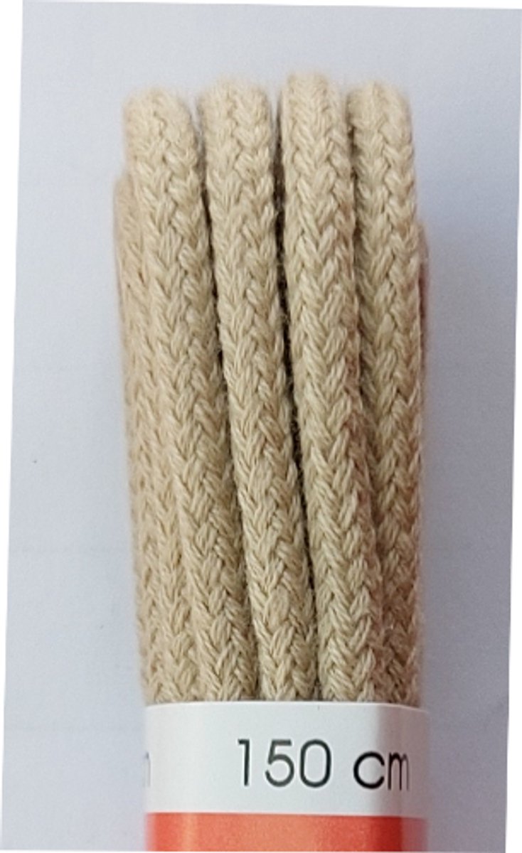 Ronilux Veter - Beige - Rond - Koord Veters - Lengte 150 cm - Dikte 4 mm - Schoenveter