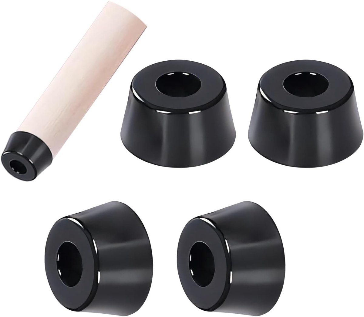 20 Stuks Rubber Voeten voor Snijplanken, Antislip Schokdempers, Bumpers voor Meubels en Planken, D 18 * 15 * 8mm