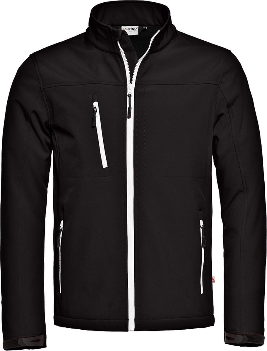 Santino softshell jacket Soul - Zwart - maat XXXL 3XL