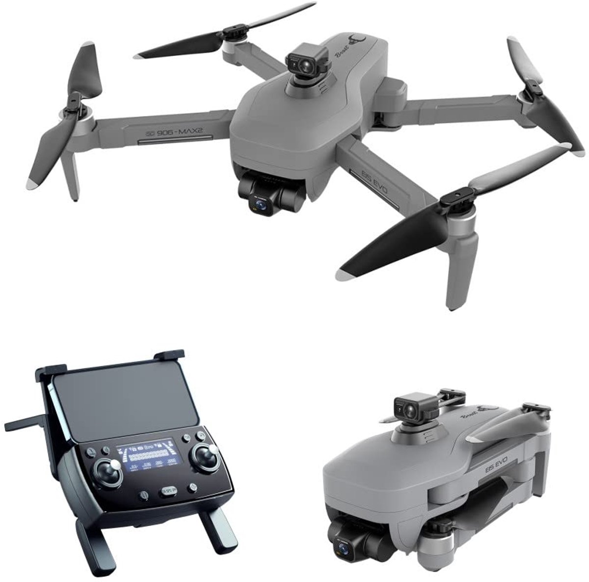SnelShoppen - Professionele 4K GPS Drone met 5Ghz WiFi - LUXWALLET EvoFly ² Dodge - 45Km/h - 4KM Bereik - 3-as Gimbal Camera - Obstacle Avoidance - Pe