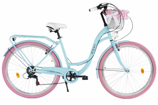 Davi Emma - Stadsfiets - 28 inch - 7 versnellingen - Blauw/Roze — afbeelding 3
