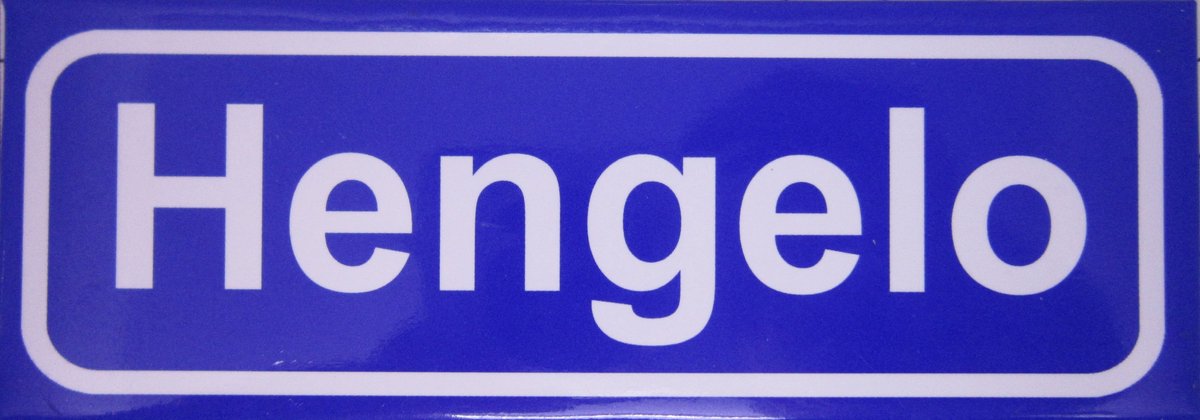 Souv© - koelkast magneet - plaatsnaam bord - kombord - souvenir - koelkastmagneetje - relatiegeschenk Hengelo