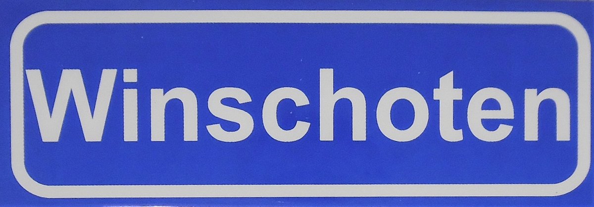 Souv© - koelkast magneet - plaatsnaam bord - kombord - souvenir - koelkastmagneetje - relatiegeschenk Winschoten