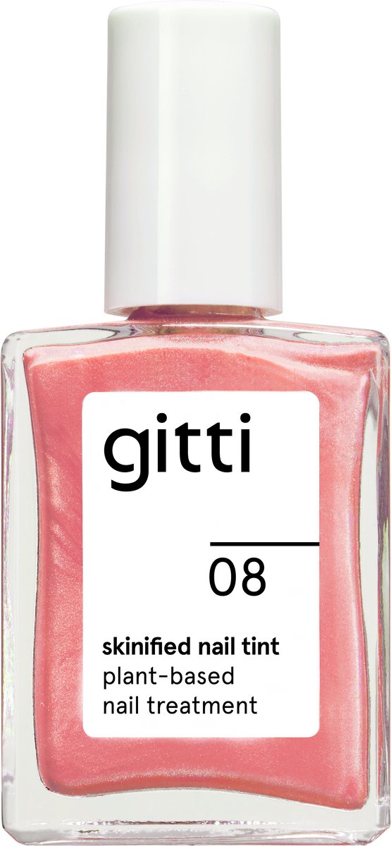 gitti Skinified Nail Tint no. 08 - Shimmery Rose - Verzorgende Nageltint - Versterkt & Verzorgt - Met Kleur - Vegan - 15 ml