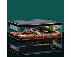 Mini Terrarium Box - Huisdieren Verblijf - Kleine Dieren Houden - Stabiel Ventilatiesysteem - 32 x 22 x 10 cm