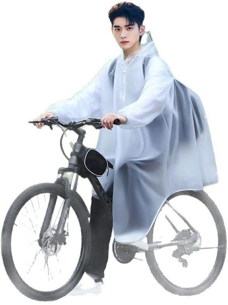 Fietsponcho - regenjas Unisex - Lichtgewicht - Dames & Heren Regenponcho - 5XL - Regenponcho Waterdicht - neldrogend materiaal, brede capuchon en ruimte voor rugzakken